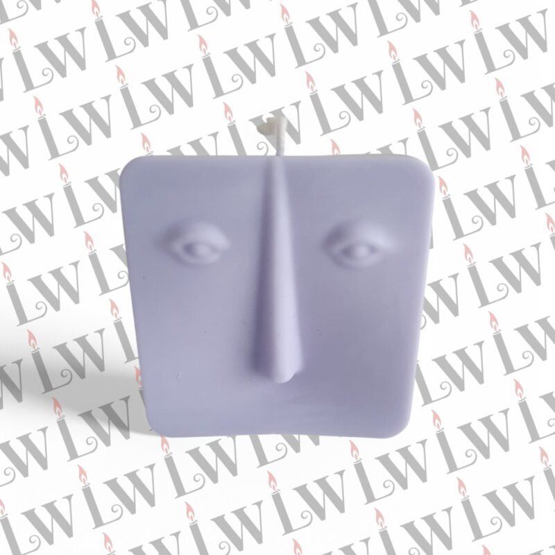 Espelma de cera de soja decorativa model Cara C color lila