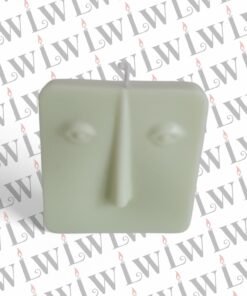 Espelma de cera de soja decorativa model Cara C color verd