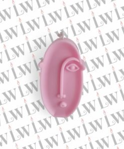 Espelma de cera de soja decorativa model Cara D color rosa