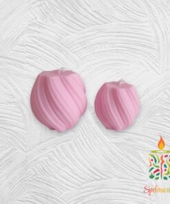 Vela Espiral grande más pequeña rosa